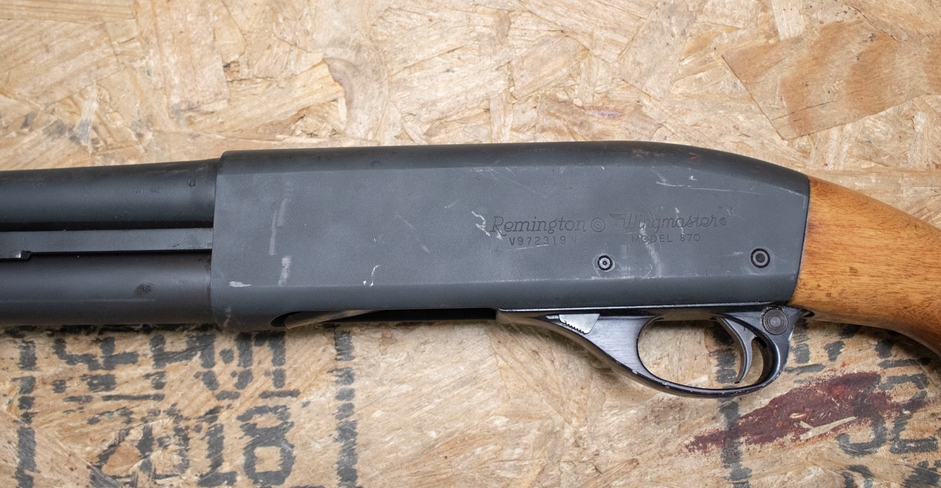 REMINGTON 870 Wingmaster 12 Gauge Police Trade-In Shotguns with Wood Stock